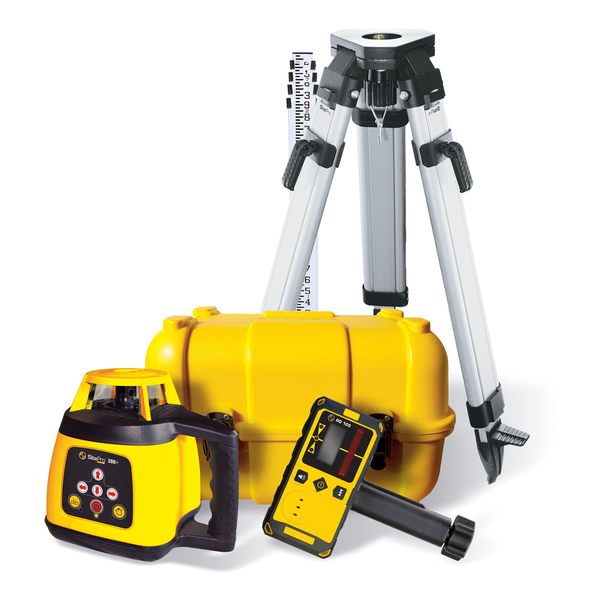 Sitepro Simple Hrzntl Rotary Laser Complete Kit W/Inches Leveling Rod & Tripod 27-KS100H-4C